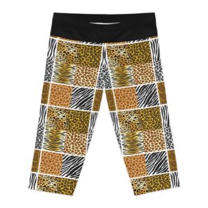 I Love Ashland Virginia Wild Animal Print Capri Leggings - Stylish Comfort for Active Women