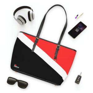 Trendy PU Leather I Love Ashland VA Shoulder Bag - Stylish Black, Red & White Design