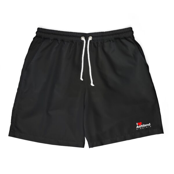 Unisex I Love Ashland VA Swim Shorts in Black - Comfortable Beachwear for Summer Adventures - Image 2