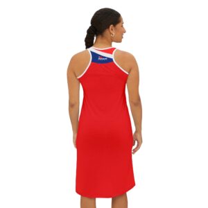 Vibrant I Love Ashland VA Red Racerback Dress With White and Blue for Summer Getaways | Perfect for Casual Outings & Celebrations
