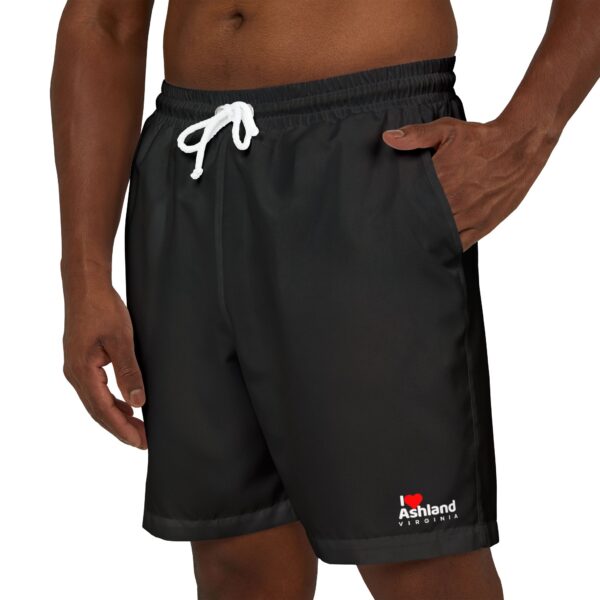 Unisex I Love Ashland VA Swim Shorts in Black - Comfortable Beachwear for Summer Adventures