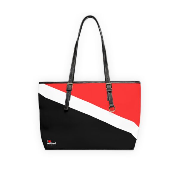 Trendy PU Leather I Love Ashland VA Shoulder Bag - Stylish Black, Red & White Design - Image 2
