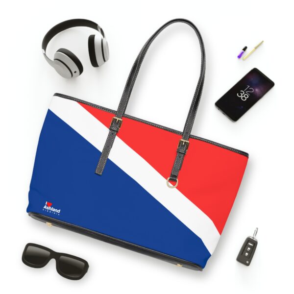 Trendy PU Leather I Love Ashland VA Shoulder Bag - Stylish Red, White & Blue Design - Image 7