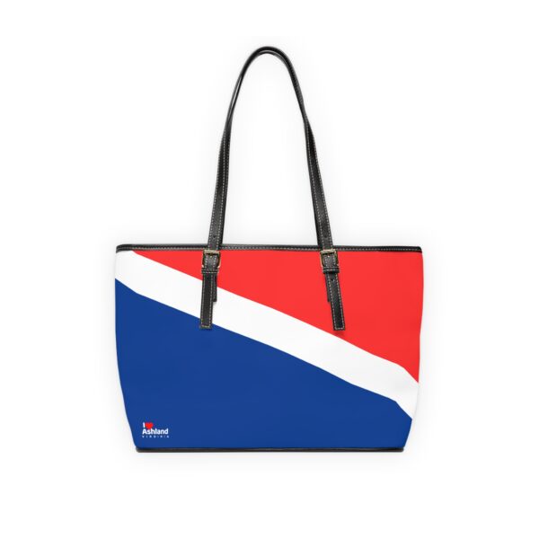 Trendy PU Leather I Love Ashland VA Shoulder Bag - Stylish Red, White & Blue Design - Image 3