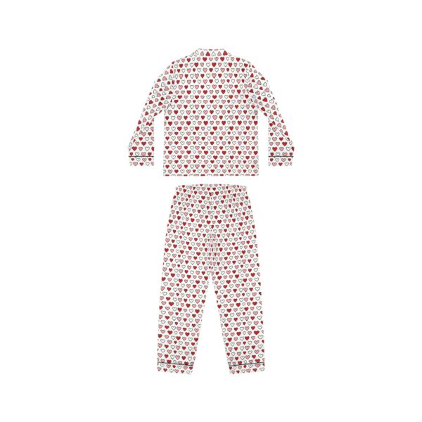 Romantic Heart Print I Love Ashland VA Women's Satin Pajamas | Soft Luxury Sleepwear - Image 3