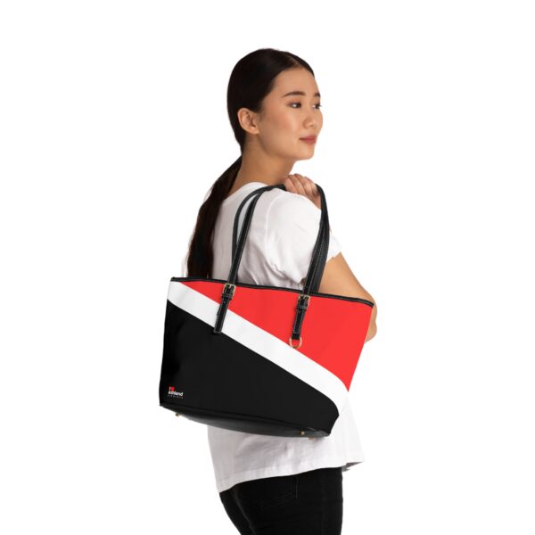 Trendy PU Leather I Love Ashland VA Shoulder Bag - Stylish Black, Red & White Design - Image 3