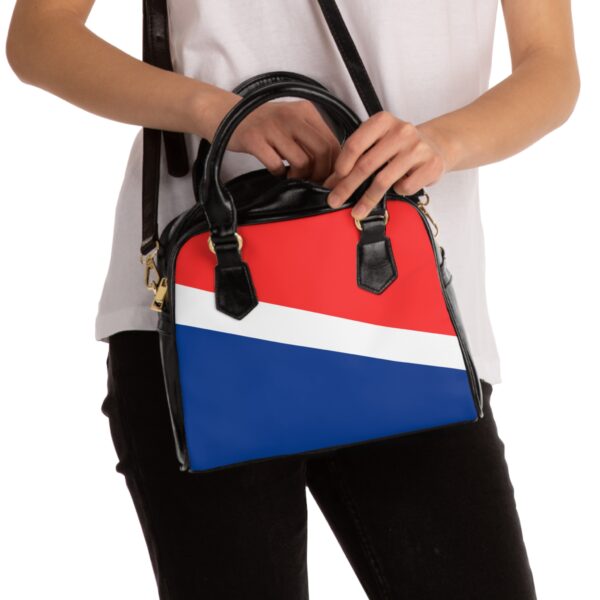 Chic Shoulder I Love Ashland VA Handbag with Blue, White & Red Block Design - Image 4