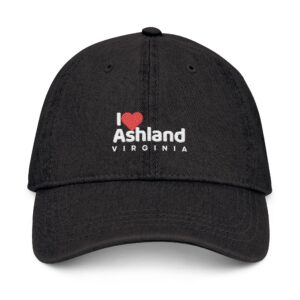 Embroidered Denim Hat - I Love Ashland, Virginia