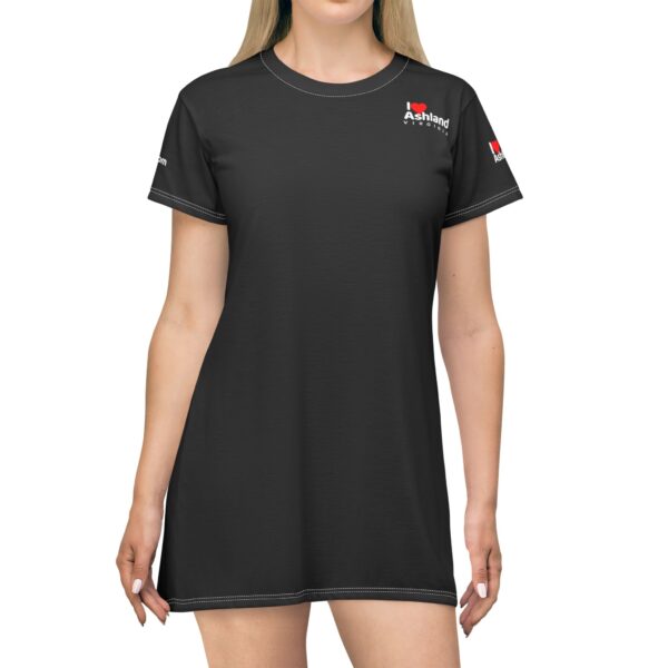 Stylish 'I ❤️ Ashland' T-Shirt Dress - Comfortable and Trendy Casual Wear - Image 3