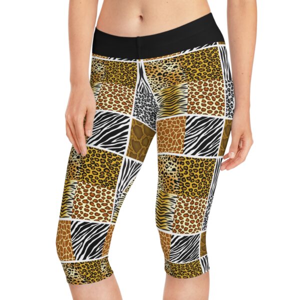 I Love Ashland Virginia Wild Animal Print Capri Leggings - Stylish Comfort for Active Women - Image 3