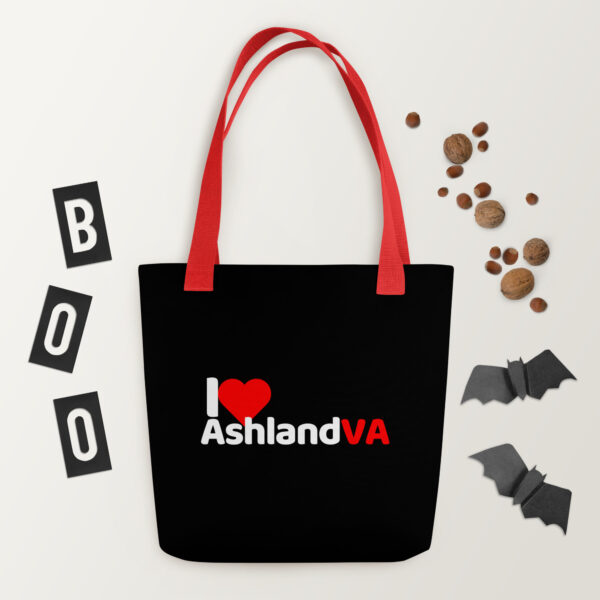 I Love Ashland VA Black Tote Bag - Image 5