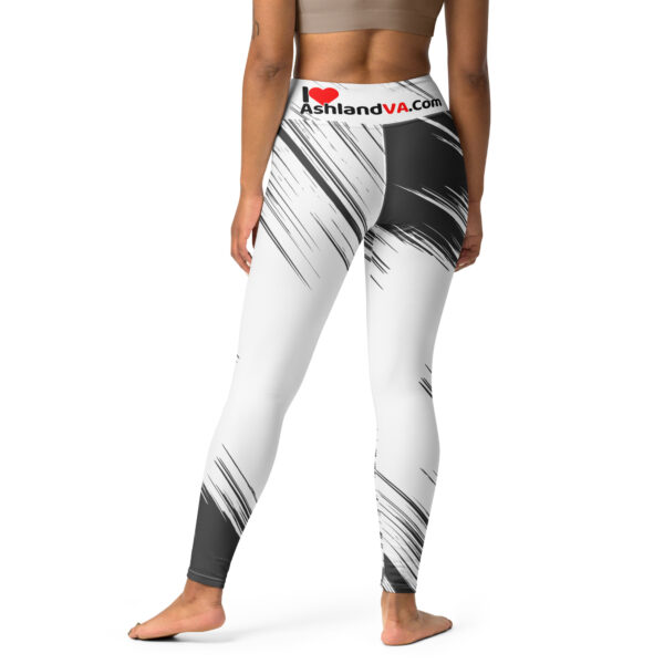 I Love Ashland VA.com Yoga Leggings Zebra Print - Image 5