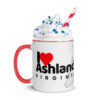 I Love Ashland VA 11 oz Mug with Red Color Inside